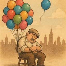 Blue balloon floating